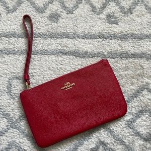 Red Coach Wristlet w/tag